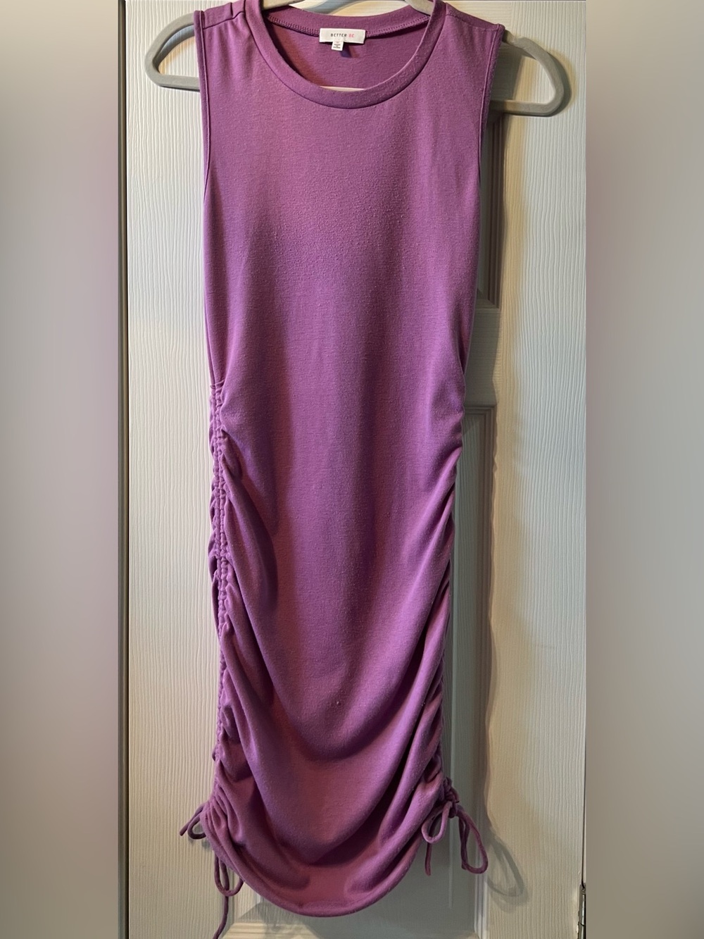 Better Be Purple Ruched Tank Midi Dress